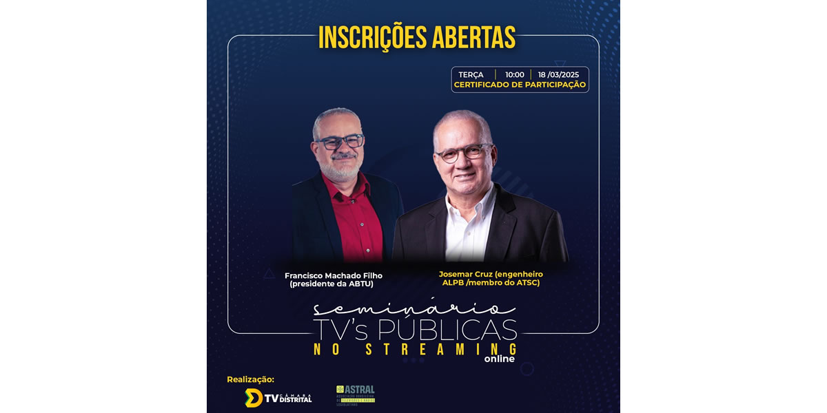 Seminário sobre TVs públicas está com inscrições abertas